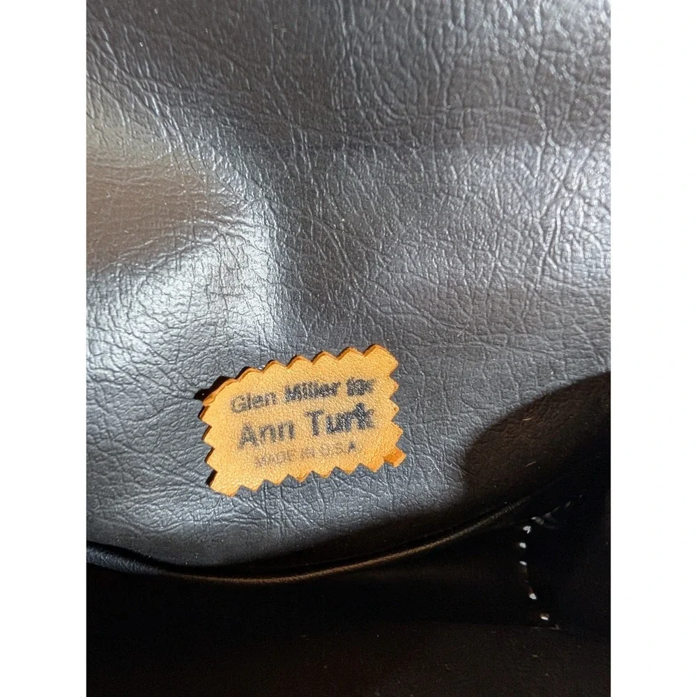 Glen Miller for Ann Turk crocodile leather Black clutch‎